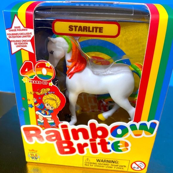 RAINBOW BRITE NWT 40TH ANNIVERSARY STARLITE HORSE RARE GLOW IN THE DARK FIGURE - Picture 2 of 12
